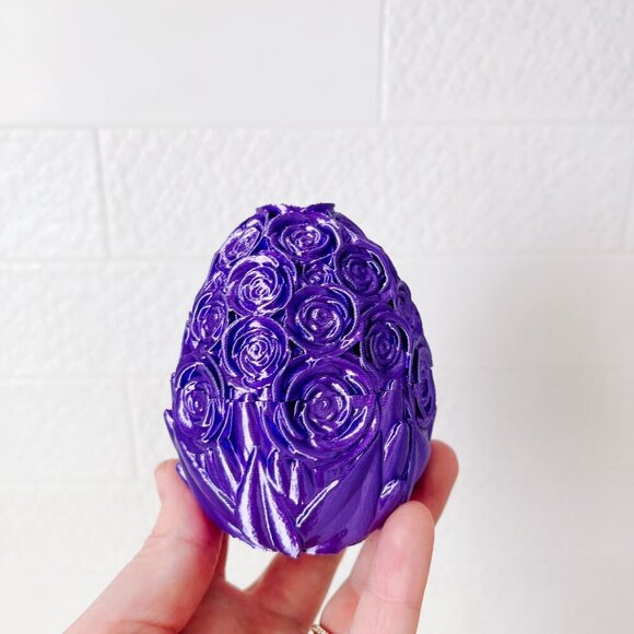 Rose-Covered Easter Eggs โ Handcrafted Party Favors, Spring Decor, Wedding Gifts - Picture 3 of 7